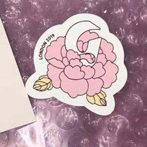 Glossier London exclusive sticker